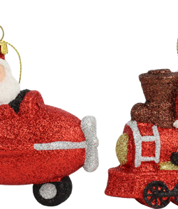 6506 DECORATIVE PENDANT SANTA S/2
